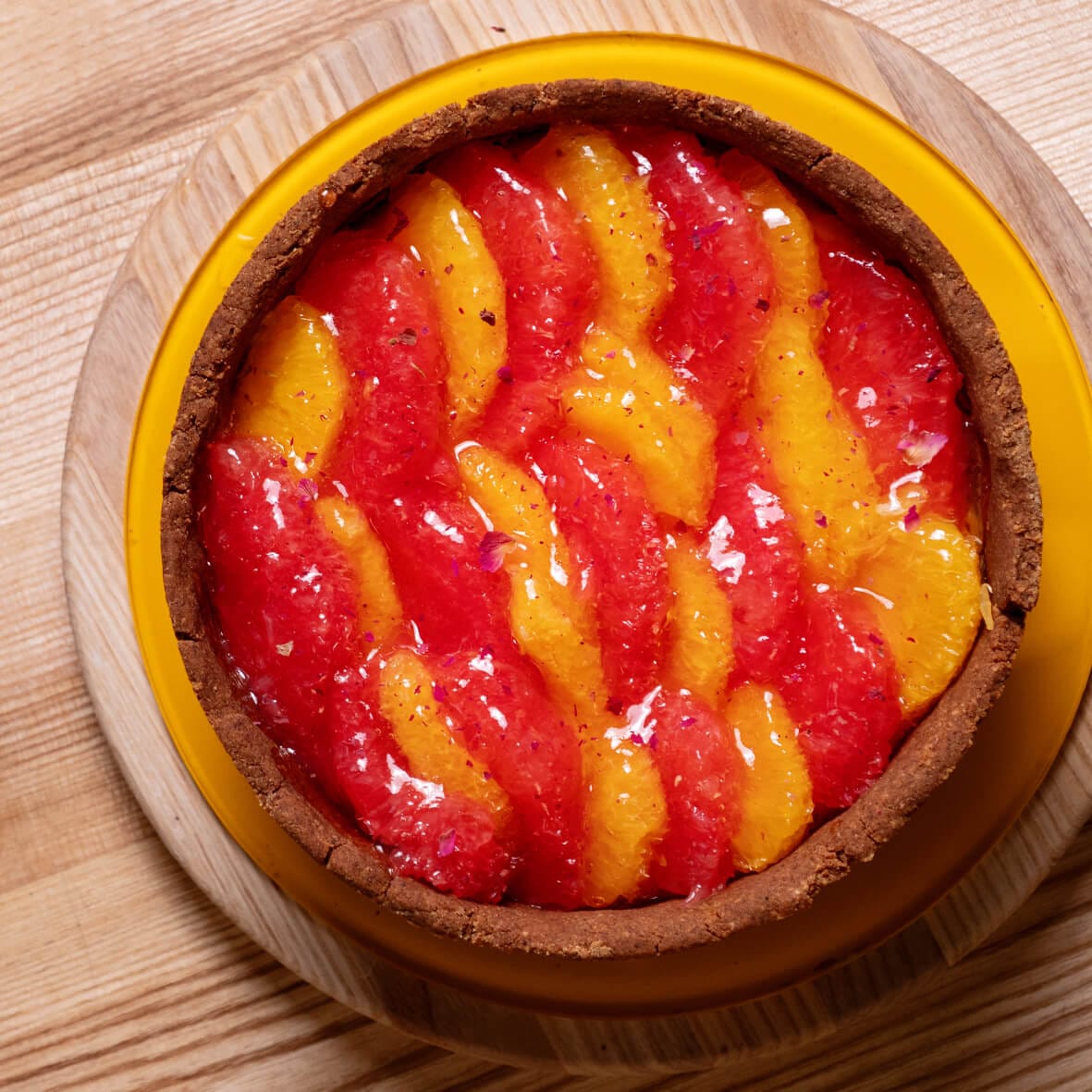 Чизкейк VITAMIN C з філе апельсину і грейпфруту, вид зверху від Cheesecake Family